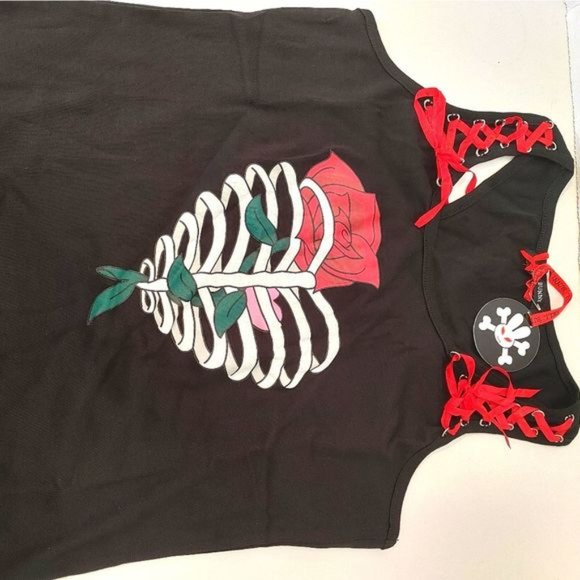 Hell Bunny Rib cage Top NWT - Size Small - Picture 5 of 7